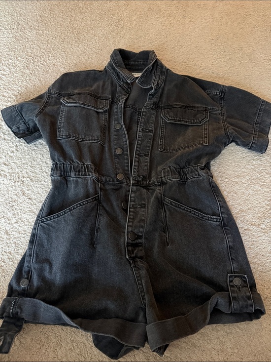 We The Free Pants - Free people size small-Black Washed Denim Romper